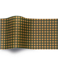 Green Kraft Gingham Stock Design Tissue Paper (A)